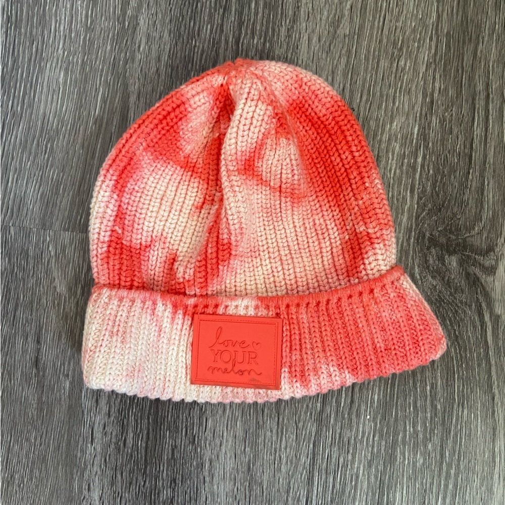 Love Your Melon Pink Tie Dye Beanie